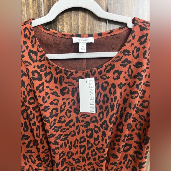 Leopard Print Cap Sleeve Dress-NWT-Size:Medium - Picture 6 of 12